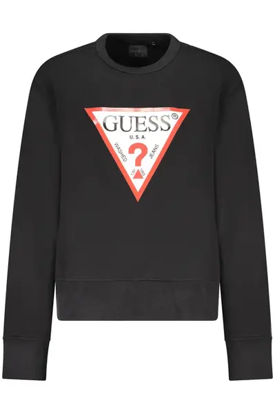 Černá mikina Guess bez kapuce