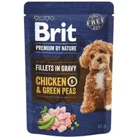 Brit Premium Dog kapsička Fillets in Gravy Chicken & Green Peas 85 g