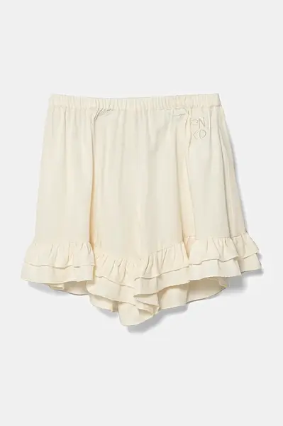 Dětské kraťasy Pinko béžová barva, hladké, nastavitelný pas, KFBE005.0.VI024