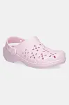 Pantofle Crocs CLASSIC FLORAL CUT OUT CLOG KIDS růžová barva, 210943