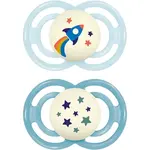 MAM Perfect Night 16m+ dudlík Blue/ Turquoise 2 ks