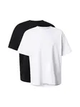JACK & JONES Tričko 'JWHURBAN EDGE'  čierna / biela