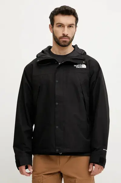 Bunda The North Face Dryvent Mono Mountain černá barva, přechodná, oversize, NF0A88XFJK31
