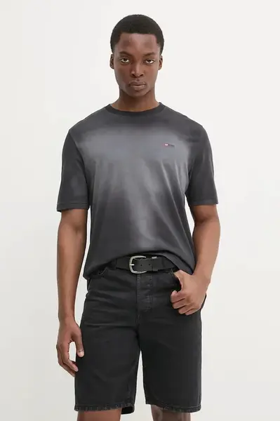 Bavlněné tričko Diesel T-ADJUST-R15 T-SHIRT šedá barva, A16621.0PKAL