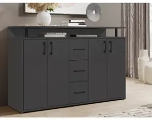 Komoda Drift, antracitová šedá