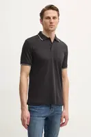 Bavlněné polo tričko Calvin Klein černá barva, K10K114130