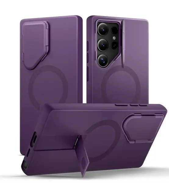 Suritch MagSafe Kickstand Camprotector obal Samsung Galaxy S24 Ultra, růžový