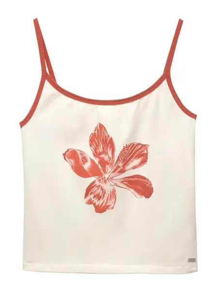 Pull&Bear Top  nebielená / mandarínková