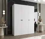 Šatní skříň Abi Parma 1 Rozměry: 150 cm, Pásky / úchyty: Černá, Barva korpusu + barva dveří: Bílá + Bílá
