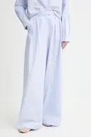 Bavlněné kalhoty Won Hundred dámské, modrá barva, široké, high waist, 3490-14268