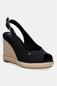 Tommy Hilfiger sandály na klínku FLAG HIGH WEDGE ESPAD SLINGBACK