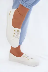 Dámské tenisky bílo-zlaté Lee Cooper