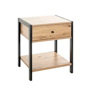 ODKLÁDACÍ STOLEK, černá, barvy dubu