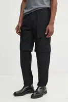 Kalhoty HUGO pánské, černá barva, ve střihu cargo, 50530824