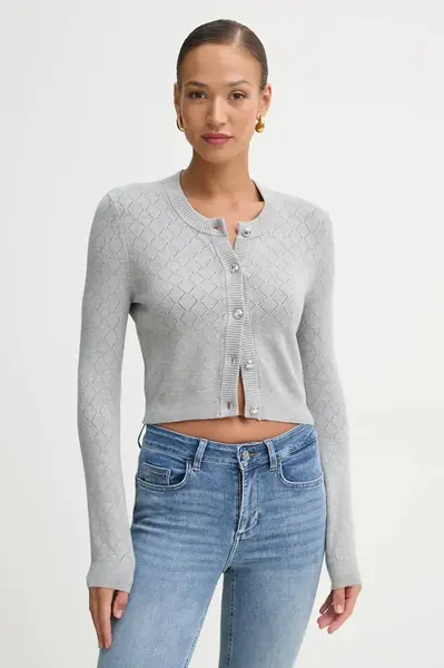 Kardigan Guess HOLLAND dámský, šedá barva, lehký, W5RR23 Z2YJ2