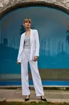 Marisse Women's Trousers L-Sp-4638 White