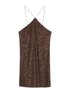 Pull&Bear Šaty  tmavohnedá