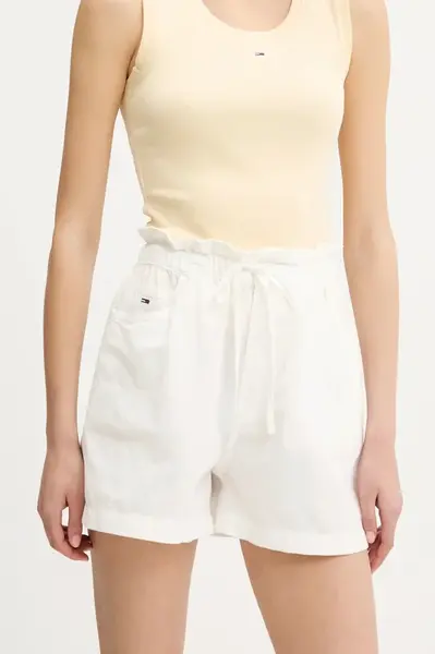 Šortky s příměsí lnu Tommy Jeans