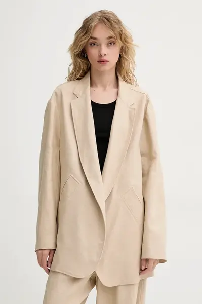 Sako MMC STUDIO béžová barva, bez zapínání, LINEN