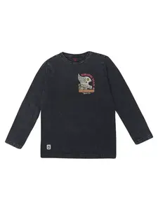 KOROSHI Tričko  žltá / sivá / čerešňová / čierny denim