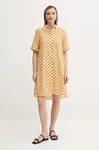 Bavlněné šaty Marc O'Polo žlutá barva, mini, 516080921241