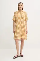 Bavlněné šaty Marc O'Polo žlutá barva, mini, 516080921241