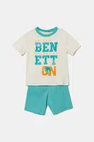 Dětské pyžamo United Colors of Benetton tyrkysová barva, s potiskem, 30960P08O