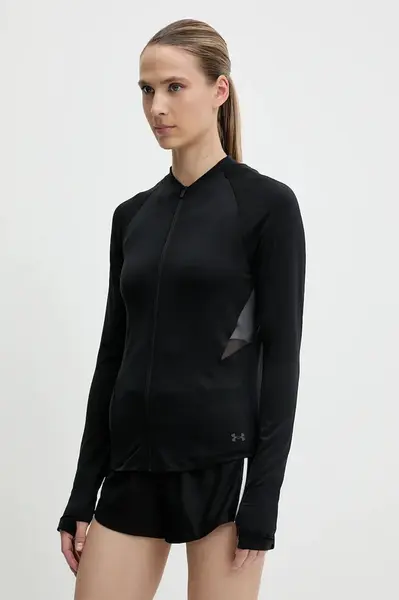 Tréninková mikina Under Armour Vanish Elite dámská, černá barva, hladká, 1389873