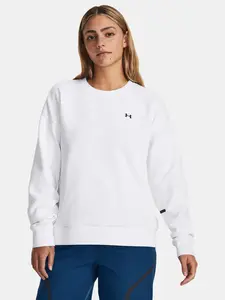 Under Armour Mikina Unstoppable Flc Crew-WHT - Dámské