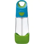b.box Bottle with Straw láhev s brčkem Blue Green 450 ml