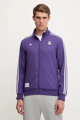 Mikina adidas Originals REAL ICON TT pánská, fialová barva, vzorovaná, JF2582