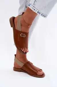 Kožené sandály s ozdobou Zazoo