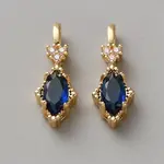 Brass Micro Pave Cubic Zirconia Pendants