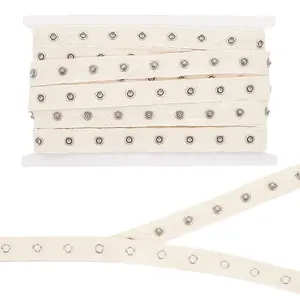 5 Yards 201 Stainless Steel Snap Button Tape