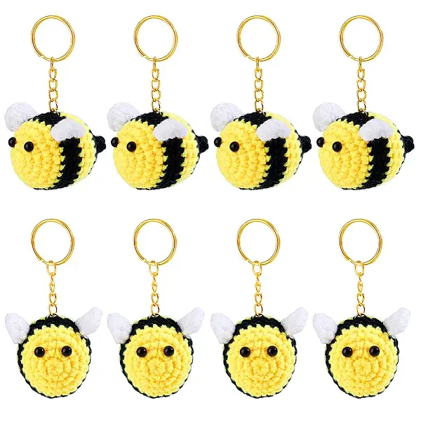 8Pcs Handmade Yarn Costume Keychain