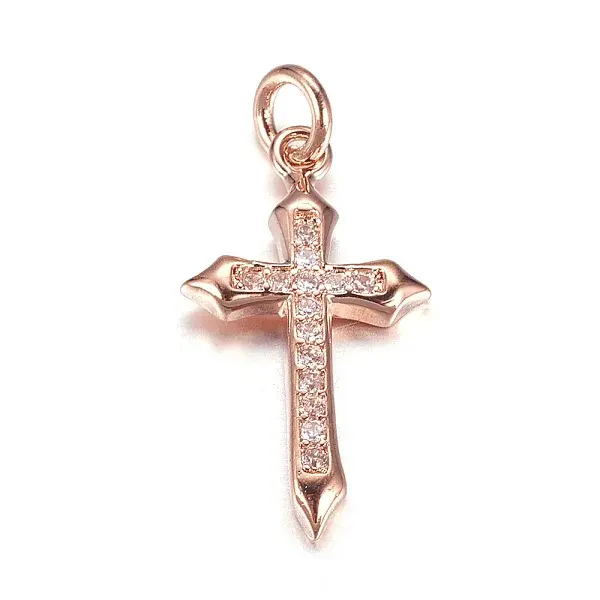 Brass Micro Pave Cubic Zirconia Pendants