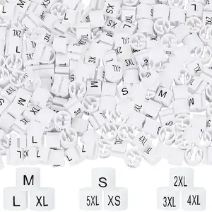 234Pcs 9 Style XS-5XL Plastic Clothing Trouser Size Markers