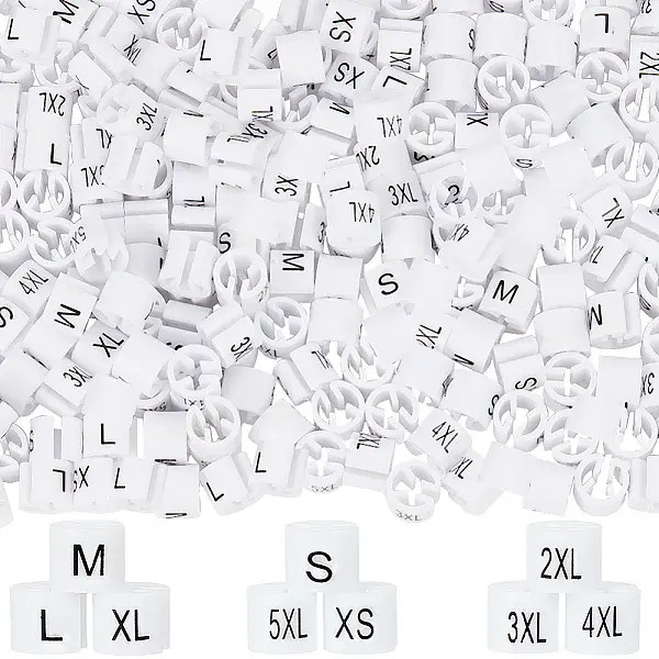 234Pcs 9 Style XS-5XL Plastic Clothing Trouser Size Markers