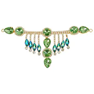 1Pc Flower Brass Rhinestone Ornament Accessories