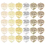60Pcs 6 Colors Alloy Pendants