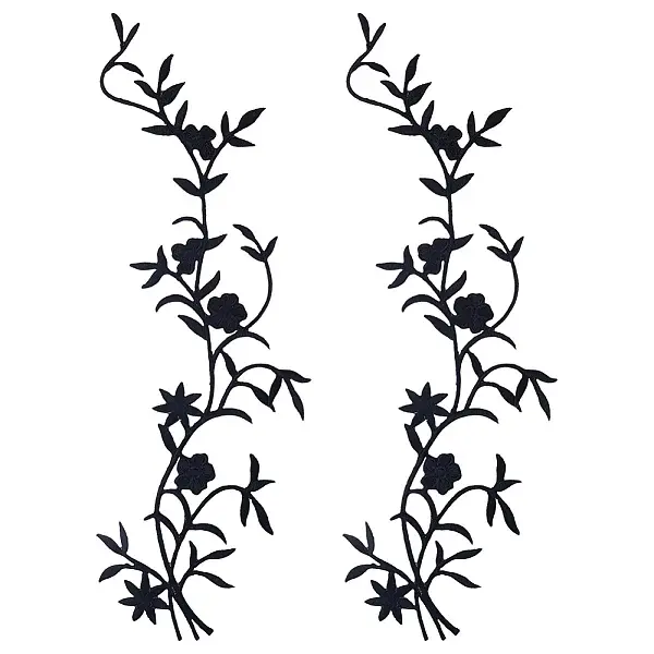 2Pcs Computerized Embroidery Polyester Sew on Patches