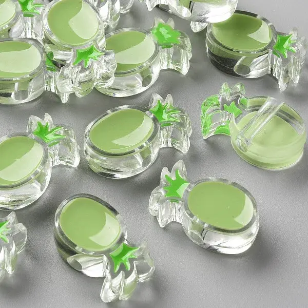 Transparent Enamel Acrylic Beads