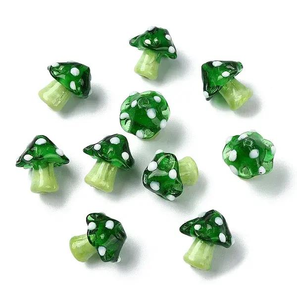10Pcs Handmade Lampwork Bumpy Beads