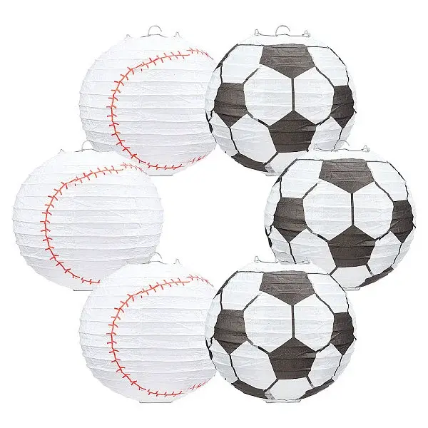 Football-shaped Paper Lantern Set