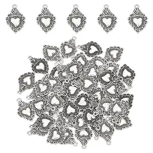 50Pcs Tibetan Style Alloy Pendants