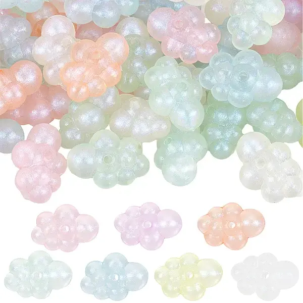 60Pcs Transparent Acrylic Beads