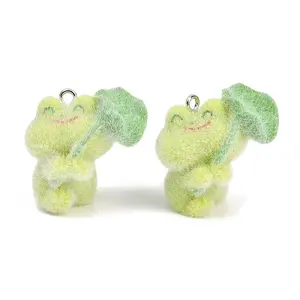 Flocking  Opaque Resin Pendants