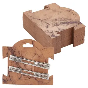 Rectangle Paper Hair Clip Display Cards