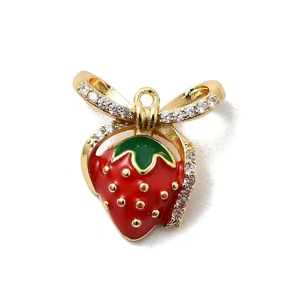 Brass Micro Pave Cubic Zirconia Pendants