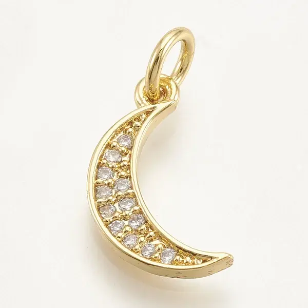 Brass Micro Pave Cubic Zirconia Charms
